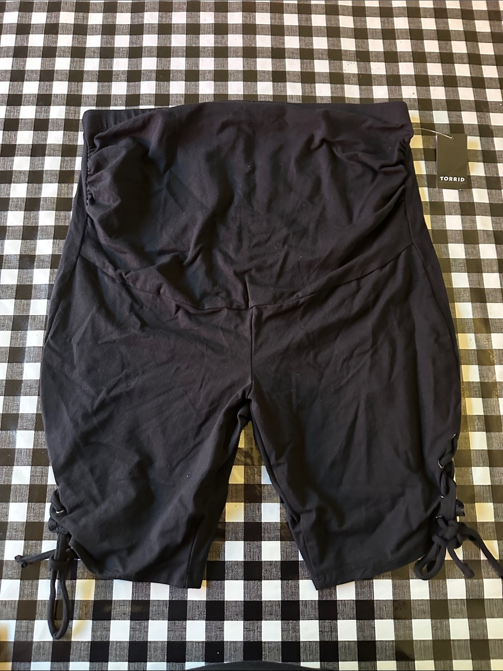 Torrid Maternity Lace Up Biker Short